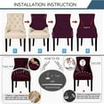 thumbnail image 7 of BH-JJSMGS Wingback Side Chair Cover Stretch Dining Accent Chair Covers Slipcovers with Arm Reusable Printed Sloping Arm Chair Accent Chair Protector Seat Covers for Dining Room Banquet Decor, 7 of 7