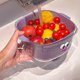 thumbnail image 3 of Cesta Frutas para Lavado Verduras Doble Capa para Drenar La Sala Estar Artefacto Nuevo para El Plato Frutas Multifuncional Y Cesta Verduras (púrpura Con Pegatinas Pico Pato Al Azar), 3 of 9