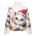 thumbnail image 6 of Jackets for Women Winter Coat Jackets Flannel Stand Collar Jacket(Cute Christmas Cat Decor,Size:S-4XL), 6 of 7