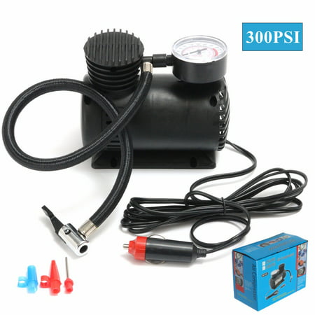300 PSI DC 12V Portable Mini Air Compressor Pump Auto Car Electric Tire Inflator For