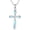 Style 4, variant on 925 Sterling Silver Moonstone Cross Necklace, Cross Pendant Necklace for women, Moonstone Jewelry Gifts for Anniversary Birthday Mothers Day, 18+2inches Chain