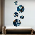 thumbnail image 3 of Designart "Avant Garde Model In Gold And Retro Blue I" Fashion Woman Metal Wall Art Set of 5 Piece, 3 of 5