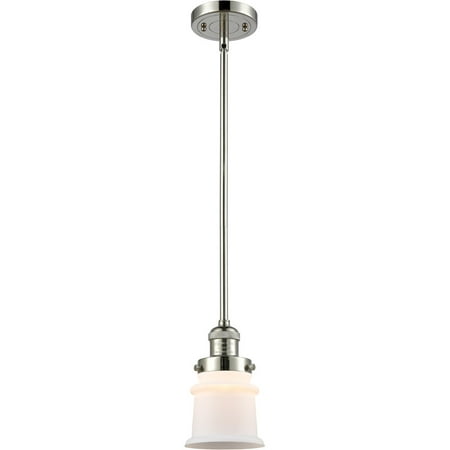 

Polished Nickel Tone Mini Pendants 7 Wide Matte White Glass Steel/Cast Brass Medium Base LED 1 Light Fixture