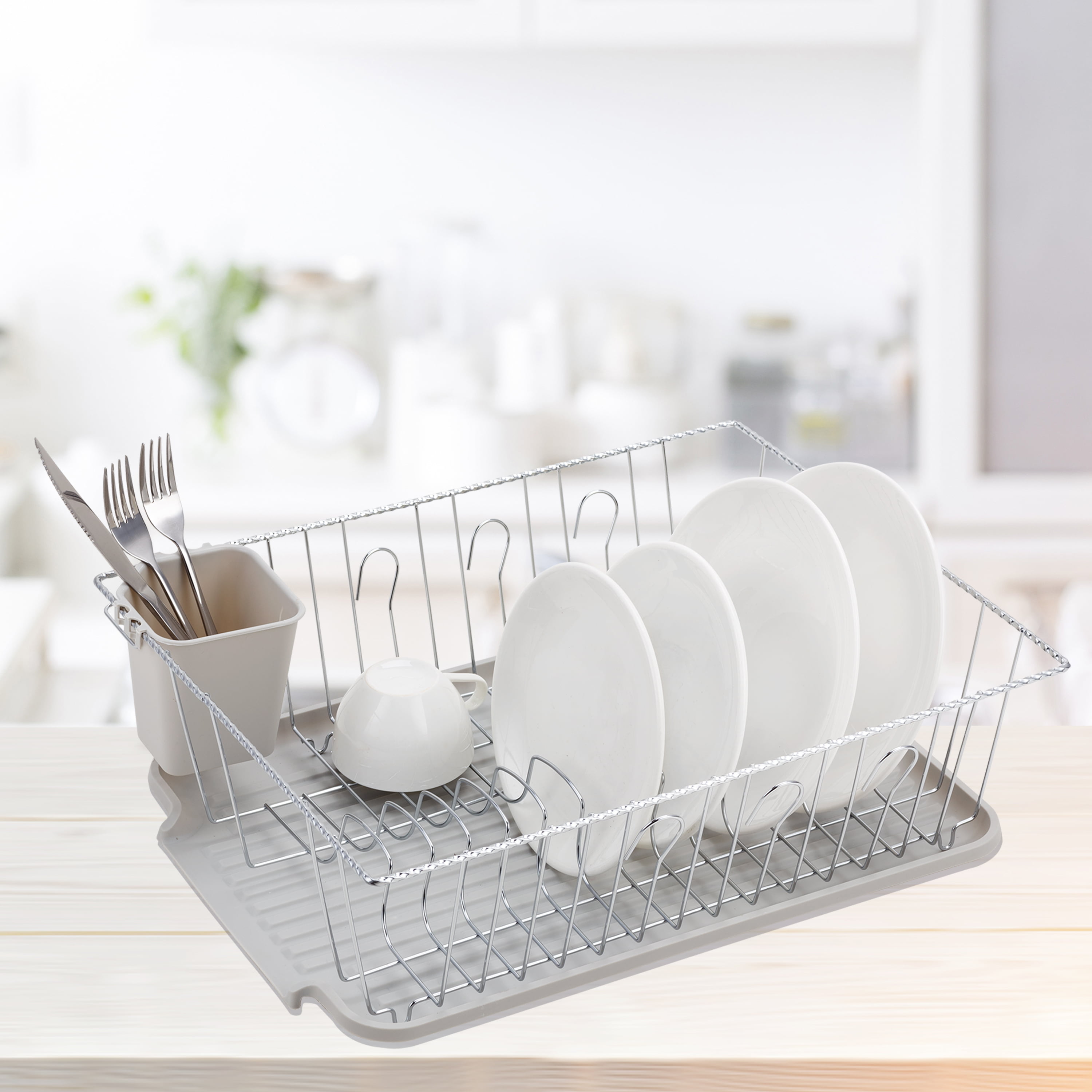 Extra Large Dish Drying Rack Chrome - ONLINE ONLY: Montclair State