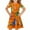 Orange A15, variant on Hrsba Kids Summer Dress,Casual Dress for Girls,Toddler Kids Girls Cute Solid Color Print Short Sleeve Stretchy Dress A Line Dress