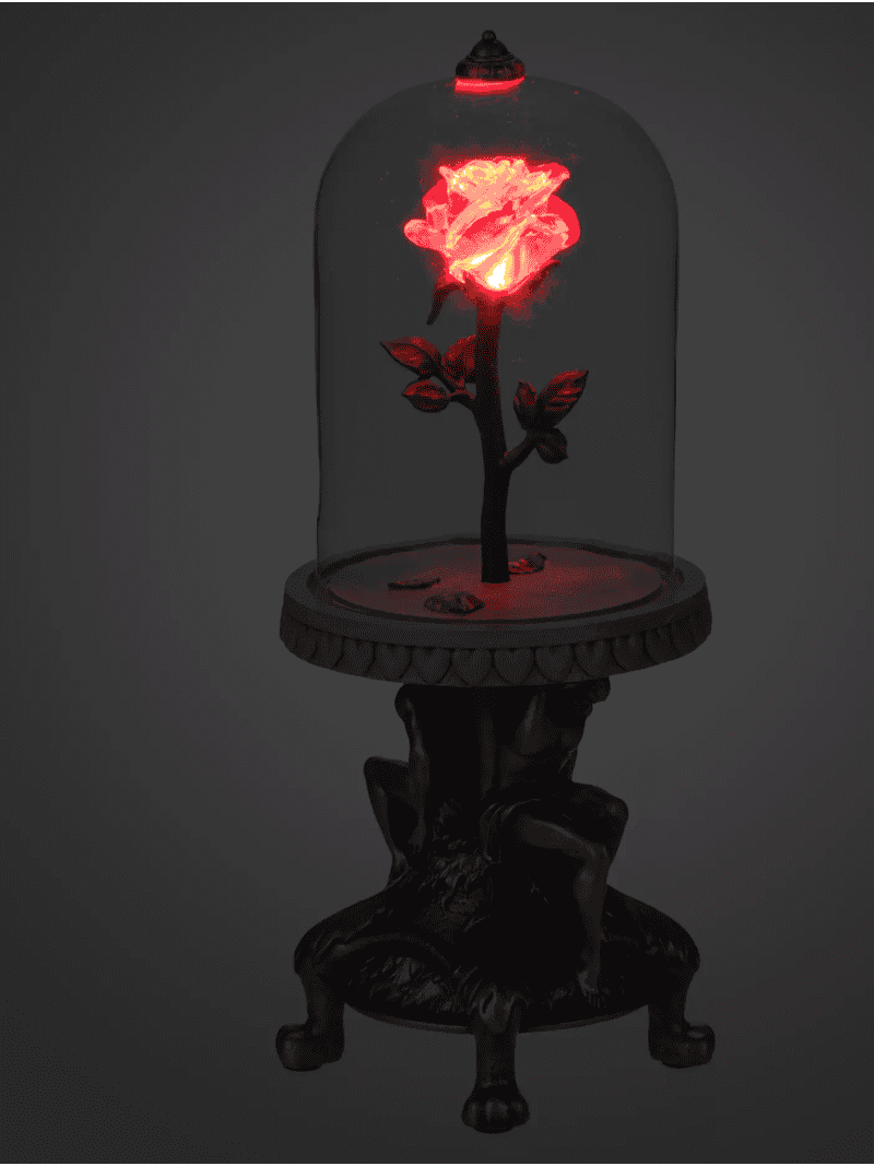 Disney Beauty and the Beast Light Up Enchanted Rose Replica New