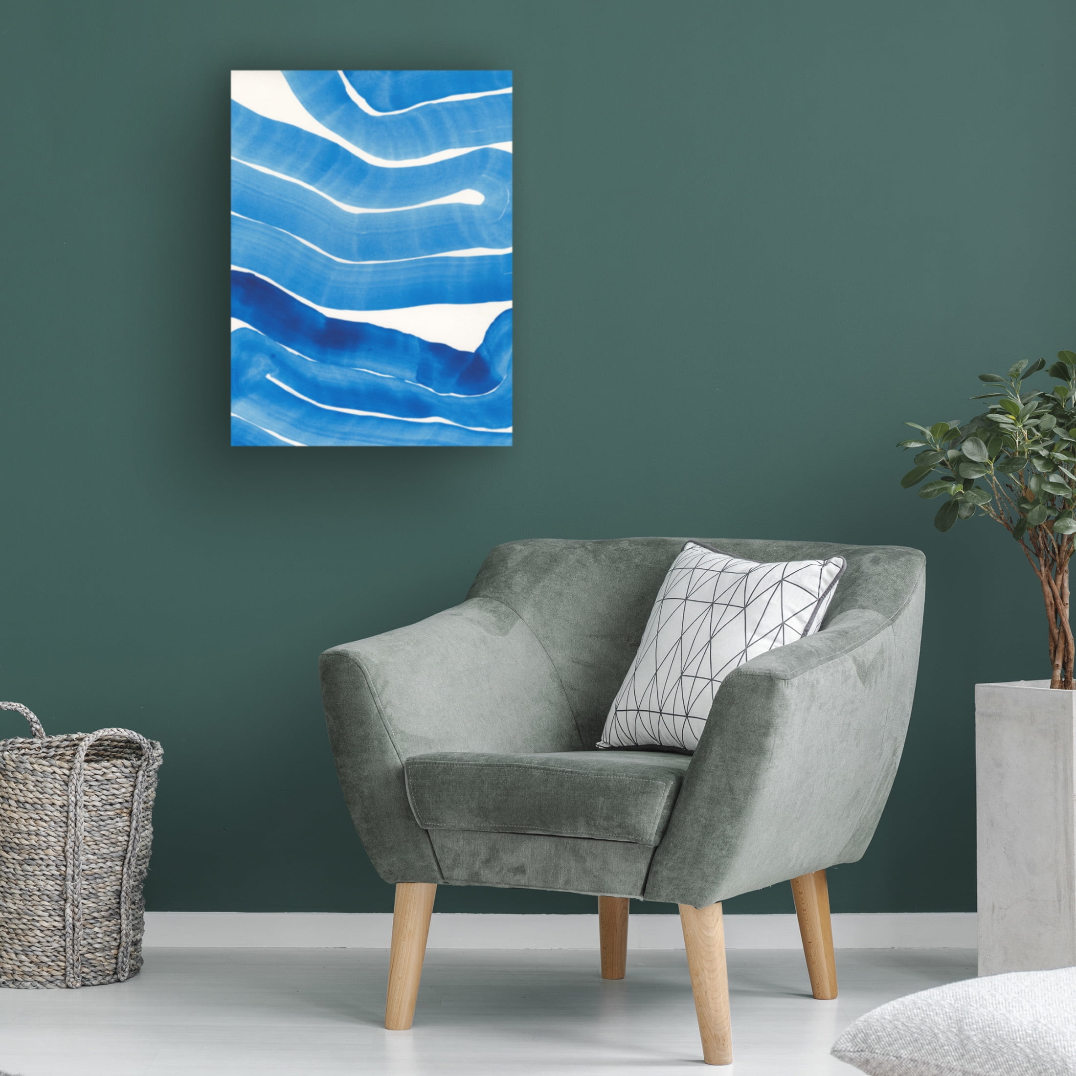 Trademark Fine Art Jodi Fuchs Blue Wiggles II Canvas Wall Art