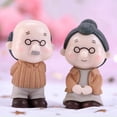 thumbnail image 5 of 2pcs Elderly Couple Cake Toppers Loving Couple Cake Figurines Decorations Parents Doll Shaped Statues for Wedding Anniversary, 5 of 5
