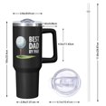 thumbnail image 2 of OBREWU Best Dad By Par Tumbler with Handle and Lid,40oz Best Dad By Par Double Wall Vacuum Insulated Tumbler,Best Dad By Par Cups Gift for Women and Men, 2 of 7