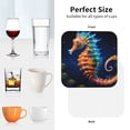 thumbnail image 6 of Naloa Yellow Fish Seahorse Coasters for Set of 4 - PU Leather Coasters, Coasters for Table Cup Tea Coffee Beer, Decorative for Kitchen Homedecor (Round), 6 of 6