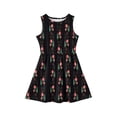 thumbnail image 3 of Iaqnaocc Dresses for Girls 10-12 A-Line Floral Print Dress Holiday Cute Sleeveless Girls Clothes 2026 Summer Stylish Girls Fashion Dress for Girls Vermilion 11-12 Years, 3 of 4