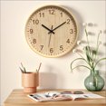 thumbnail image 2 of Unique Bargains Non-Ticking Battery Operated Colorful Analog Wall Clock Khaki, 2 of 6