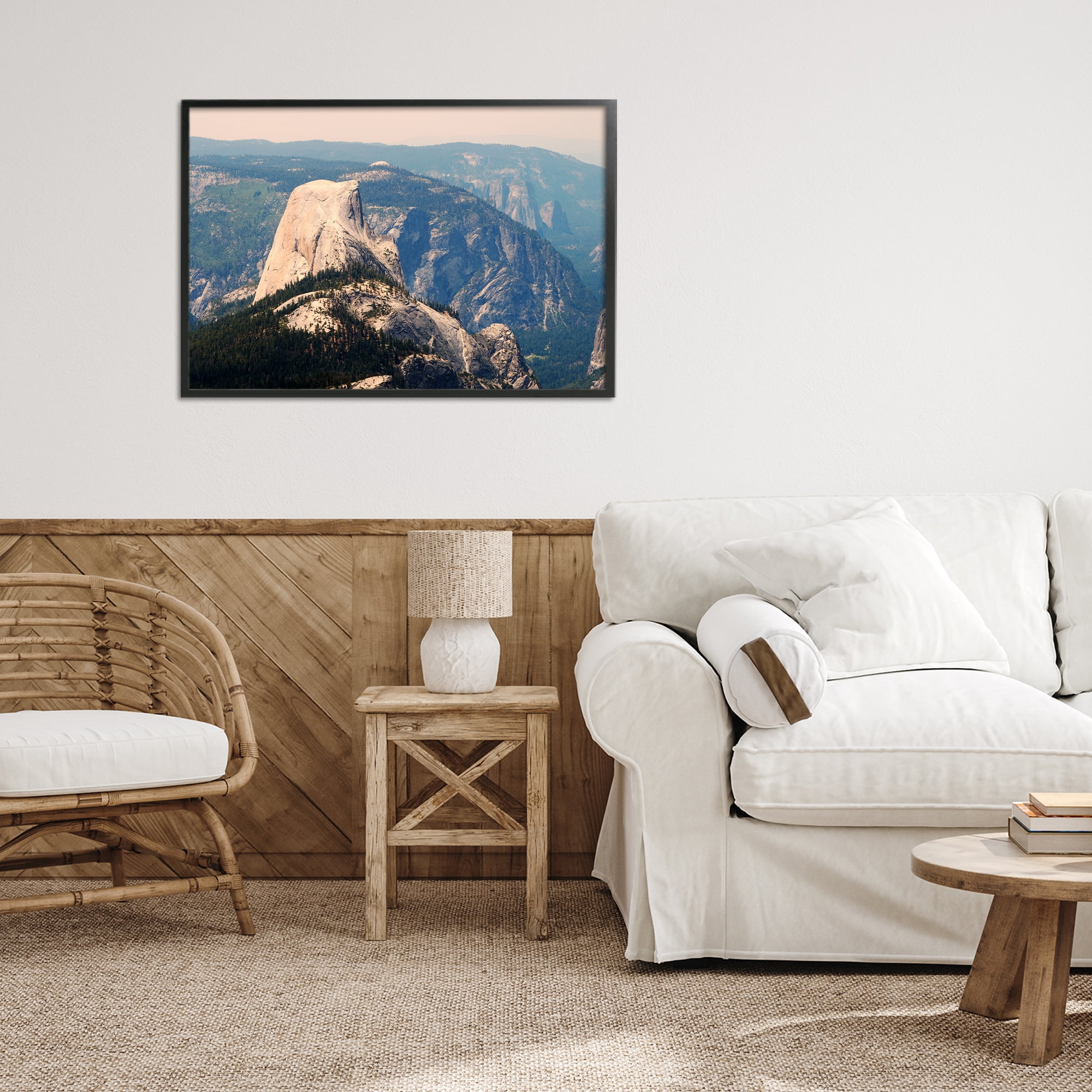Stupell Industries Granite Monolith Above Forest Black Framed Giclee Art, design by Gemma Bardot