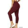 thumbnail image 2 of Zenana Women & Plus Premium Cotton Mid-High Banded Waist Capri Leggings, 2 of 2