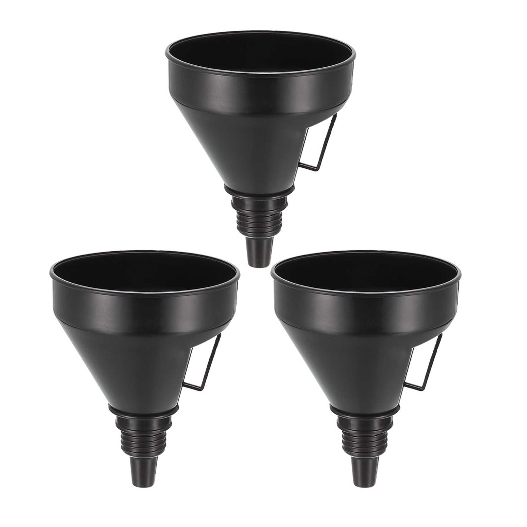 Black Filter Funnel 6 inch Plastic Feul Funnel for Petrol Engine Oil