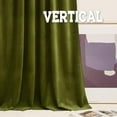 thumbnail image 5 of NICETOWN Blackout Velvet Curtains, Thermal Insulated Room Darkening Velvet Drapes Noise Reducing Rod Pocket/Back Tab Window Curtains for Vintage Bedroom Decor, Moss Green, 52"x 90", 2 Panels, 5 of 6