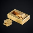 thumbnail image 1 of Leather Top Edge Dye Oil Roller Box Applicator Craft Treatment Tool Brass with Extra Roller, 1 of 7