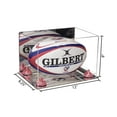 thumbnail image 2 of Acrylic Rugby Ball Display Case with Mirror, Pink Risers and Mirror Base (B41), 2 of 2