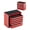 Red, variant on VEVOR Metal Tool Box, 8.6-inch, Portable Metal Tool Box with 5 Drawers, Small Tool Chest with EVA Liners and PP Feet Pads, Heavy-Duty Steel With Ball Bearing Opening and Powder Coated Finish, Red