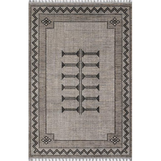 Momeni RABATRBT-3BLK5376 5 Pi 3 Po x 7 Pi 6 Po Tapis Rectangle Rabat&44; Noir