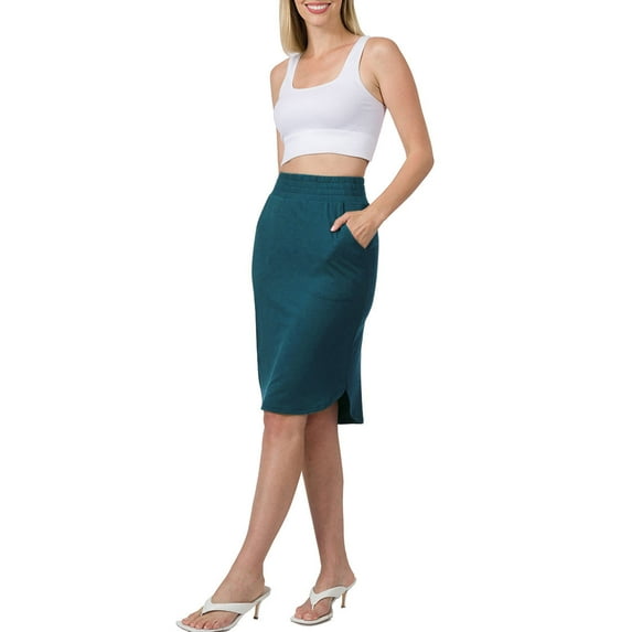 Niobe Clothing Womens High Waist Tulip Knee Length Skirt