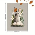 thumbnail image 3 of Qisvanset Easter Bunny Eggs Floral Canvas Print 15.75x11.81 Inches, 3 of 8