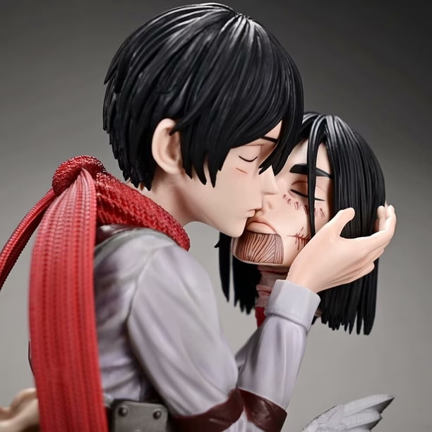 Attack on Giant Commander GK S, Kiss of Death, Hugging Head, Mikasa Ackerman Statue Model Box Set Handmade