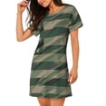thumbnail image 2 of Vsdgher Motif Drapeau Camouflage Vert Jungle USA Chemise de Nuit à Manches Courtes Col Rond Mignonne Robe de Nuit Confortable, 2 of 6