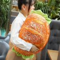 thumbnail image 3 of Hamburger Throw Pillow, Multi Cute Food Purpose Plush and PP Cotton Back Pillow for Valentine's Day Birthday Gift Toy[Bread (55 CM)], 3 of 6