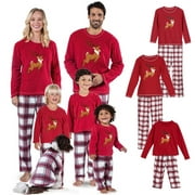 Adult Kids Family Matching Christmas Pajamas Sleepwear Xmas Pj's Nightwear Set