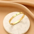 thumbnail image 4 of 3Ct Round Cut Women's Natural White Moissanite Bangle Bracelet in 14K Yellow Gold Plated, 4 of 5