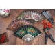 thumbnail image 3 of Abanicos de mano plegables HUNANBANG, 12 piezas, diseño floral español, 3 of 7