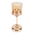 thumbnail image 2 of Candlestick, Champagne Gold Iron Glass Romantic Ambience Candle Holder  For Cafe, 2 of 8
