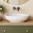 thumbnail image 4 of Hansabenne DJ-78166 Bowl Shaped Ceramic Bathroom Sink White Elliptical/Oval Vitreous China Vessel Sink, 4 of 10