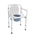 thumbnail image 2 of Silla Para WC De Acero Cromado Con Ruedas Plegable, 2 of 8