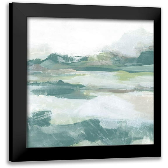 Vess, June Erica 12x12 Black Modern Framed Museum Art Print Titled - Emerald Valley Swath I