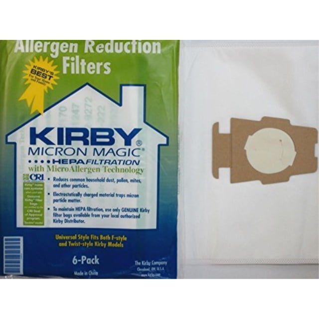 2 BELTS to fit Kirby & 6 F STYLE Cloth White Sentria Vacuum GENIUNE OEM BAGS 