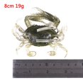 thumbnail image 2 of Señuelos de pesca falsos de cangrejo de simulación suave de hundimiento de 8 cm 19 g con anzuelos (1), 2 of 7