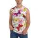 thumbnail image 1 of Balery Butterflies and Vintage Camisetas sin mangas para hombre, absorbe la humedad y protege contra el mal olor.-X-Large, 1 of 7