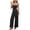 Black, variant on Polka Dot Jumpsuits for Women Dressy, Smocking Strapless Top