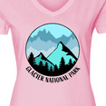 thumbnail image 4 of Inktastic Glacier National Park Montana Mountains Women's V-Neck T-Shirt, 4 of 5