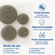 thumbnail image 2 of Set 8 Fibra Acero Inoxidable Chica Y Media Esponja De Cocina Unimax, 2 of 4