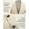 thumbnail image 4 of COOFANDY Mens Casual Blazer Lightweight Sports Coat Two Buttons Two-Button Suit Jacket, 4 of 6