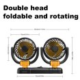 thumbnail image 2 of Ventilador de aire Likrtyny de refrigeración para coche 12V doble cabezal rotación 360 grados, 2 of 9