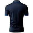 thumbnail image 3 of H2H Mens Active Slim Fit Cool Dry Cool-Pass Short Sleeve Polo T-Shirts NAVY US 3XL/ASIA 4XL (CMTTS281), 3 of 6