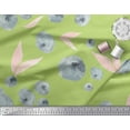 thumbnail image 2 of Soimoi Cotton Voile Fabric Flower & Leaves Watercolor Printed Fabric 1 Yard 42 Inch Wide, 2 of 3
