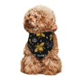 thumbnail image 4 of Naloa Hohey Bee Golden Embroidery Dog Bandanas 1PC Washable Triangle Dog Scarfs Premium Durable Fabric, for Small Medium Large Dogs and Cats, 4 of 6