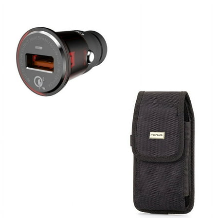 Rugged Durable Case w 24W Adaptive Fast USB DC Car Charger W9V Compatible With Google Pixel 3a XL