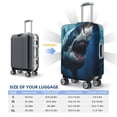 thumbnail image 4 of Yiaed 3D Realistic Shark Print Travel Luggage Cover Suitcase Protector Fits 18-32 Inch Luggage Wheel Covers Patterned Elastic Luggage Anti-scratch（No luggage）-X-Large, 4 of 5