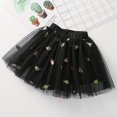thumbnail image 3 of EINCcm Baby Skirt Baby Girl Skirt Baby Tutu Skirt Cute Party Dance Skirt Net Yarn Crimping Flowers Embroidery Tulle Skirt, for Toddler Kids Baby Girls, Black, 2 Years, 3 of 7